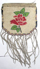 Nez Perce Faceted Bead Plateau Flat Two Double Sided Fringed Bag Native American