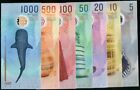 Maldives Set 7 Unc 5 10 20 50 100 500 1000 Rufiyaa 2015-2022 Polymer P A26-31 