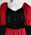 Vintage Renaissance Medieval Red And Black Velvet Size 8 Deborah Designs Cosplay