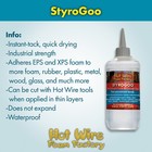 Hot Wire Foam Factory Styrogoo Foam-safe Adhesive Glue 17oz  clear   028sg-17