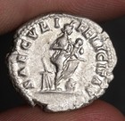 Julia Domna Denarius 196ad Egyptian Gods Ancient Roman Empire Silver Coin Ch Vf