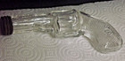 Vintage Clear Glass Candy Container Toy Pistol Revolver With Cap No Chips cracks