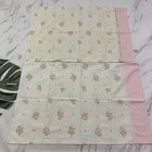 Vintage 70s Floral Pillowcase Set Of 2 White Pink Roses Standard Size Cottage