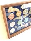 Oshkosh Eaa Annual Convention Sport Aviation Pins In Beautiful Walnut Frame      