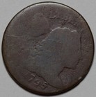 1795 Liberty Cap Large Cent - Plain Edge - Off Center - 1c Copper Coin