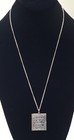 Antique Sterling Silver 2 Photo Locket 1 25  Hinged Book Etched 29  Necklace 925