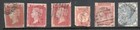 1800 s Qv Collection Of 19 Different Stamps Great Britain Penny Red  With Faults