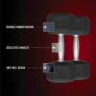 25lbs Rubber Hex Dumbbell Set     Solid Steel Handles  Durable Rubber Coating