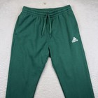 Adidas Fleece Sweatpants Youth Large Green Joggers Elastic Waist Pockets