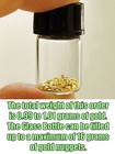 1 Gram Alaska Natural Gold Nuggets In Bottle  free-ship   -0 01g  b14-05727