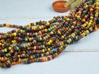 5 0 Aged Matte Silver Guardian Picasso Mix Czech Glass Seed Beads  20  Strand 