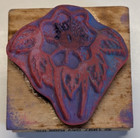 Wood rubber Stamp Vintage Summer Morning Glory Flower W leaves 1997