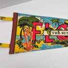 Vintage 1974 Florida The Sunshine State  25  Pennant Souvenir Flag Banner