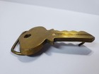 Vintage 1970 s Key Shaped Figure Belt Buckle Solid Brass Cowgirl Cowboy Western