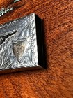 Vintage Sterling Silver Belt Buckle Mexican Deer Stone Eye Eagle Mark Signed 28g