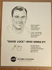 Nasa Space Poster John Young  good Luck Who Needs It    Original  Rare Apollo