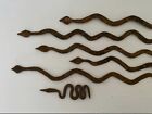 Antique Vintage Cast Metal Rustic Garden Sculpture Hand Made Snakes