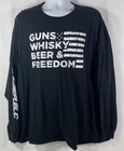 Shield Republic T-shirt Size 4xl Guns  Whiskey  Beer  Freedom Long Sleeve Black