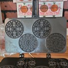 Cucinapro Pizzelle Maker  220-03 750w Nonstick 4 Round W  Booklet   Pin