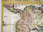 Northern Part South America 1719 Henri Chatelain Large Antique Map 18th Century