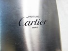 Authentic Cartier Business Card Holder Stainless Steel Case Rare W pouch   Paper