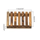6pcs Wooden Soap Tray Wooden Soap Dish Self Draining Soap Holder Retro Color