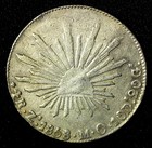 Mexico First Republic Silver 1858 Zs Mo 4 Reales Zacatecas Mint Km  375 9  424 