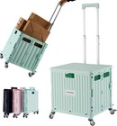 Folding Utility Cart Portable Rolling Crate Handcart Shopping Trolley Collaps   