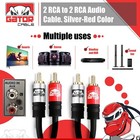 2-rca To 2-rca Cable Male Stereo Audio Patch Coaxial Cord L r Gold Plated 15ft