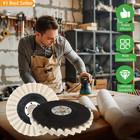 10 Pack Wool Felt Flap Disc Abrasives 4-1 2  X 7 8  Thick Arbor Kit