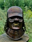 Warrior Armor Helmet With Surface Plating Medieval Samurai Armor Helmet Steel