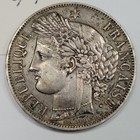 1849 France 5 Francs Lovely Au xf Nice Original Patina Scarce Date  j684