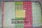 New Pottery Barn Kids Pink Laguna Crib Quilt Toddler Bed Plaid Green Blue Girl 