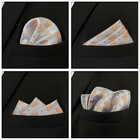 5 Pieces Assorted Mens Silk Pocket Square Handkerchiefs Set Lot 102