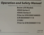Jlg 450a 450aj Series Ii Boom Lift Owners Operation   Safety Manual Book