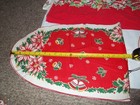 F- Vtg Christmas Apron W pocket  Dish Towel   Two Table Runners