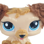 Lps  2421 Labradoodle Dog Littlest Pet Shop Authentic 2009 Tan Gen 3 Blue Eye Vg
