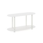 Modern Oval Side Table Easy Assembly Storage Display Living Room Bedroom New