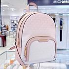 Michael Kors Jaycee Medium Backpack Mk Signature Logo Pink Powder Blush
