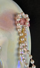 Vintage Ceramic Mardi Gras Mask Lady With Moon   Stars Iridescent
