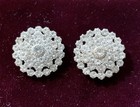 Vintage Small 1    Rhinestone Silver Tone Metal Bridal Shoe Clips