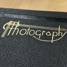 Vtg Art Nouveau Victorian Unused Photo Album Textured Black Photograph 48 Pages