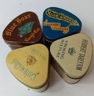 Vintage Tobacco Pipe Leaf Tins Various Brands  Each Tin Is 3x2-1 2  Four Total 