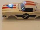 Vintage Aurora T Jet Ford Mustang Fastback White Red Stripes  7 Ho Slot Car Body
