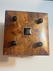 Starburst Inlaid Wood   Bakelite Sewing Caddy-inscribed Bottom Buffalo Ny 1915