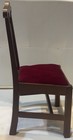 Vntg Chippendale Style Mahogany Red Velvet Seat Doll Chair Salesman Sample 13   t