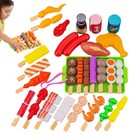 Kids Bbq Pretend Play Kitchen Food Toys Cooking Playset For Kids Set
