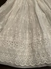 Vintage Girls Toddler Party Dress Sheer Overlay White Flowers Circle Mcm Pageant
