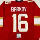 Autographed signed Aleksander Barkov Florida Red Hockey Jersey Beckett Bas Coa