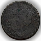 1798 Draped Bust Large Cent - Hair Style 1 - Us 1c Copper Coin